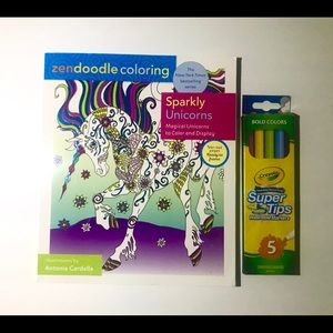 Zendoodle Sparkly Unicorns Adult Color Set $12